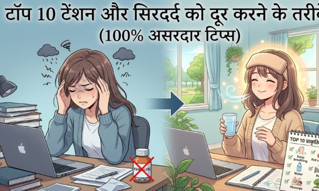 Top 10 टेंशन और सिरदर्द को दूर करने के तरीके (100% असरदार टिप्स)