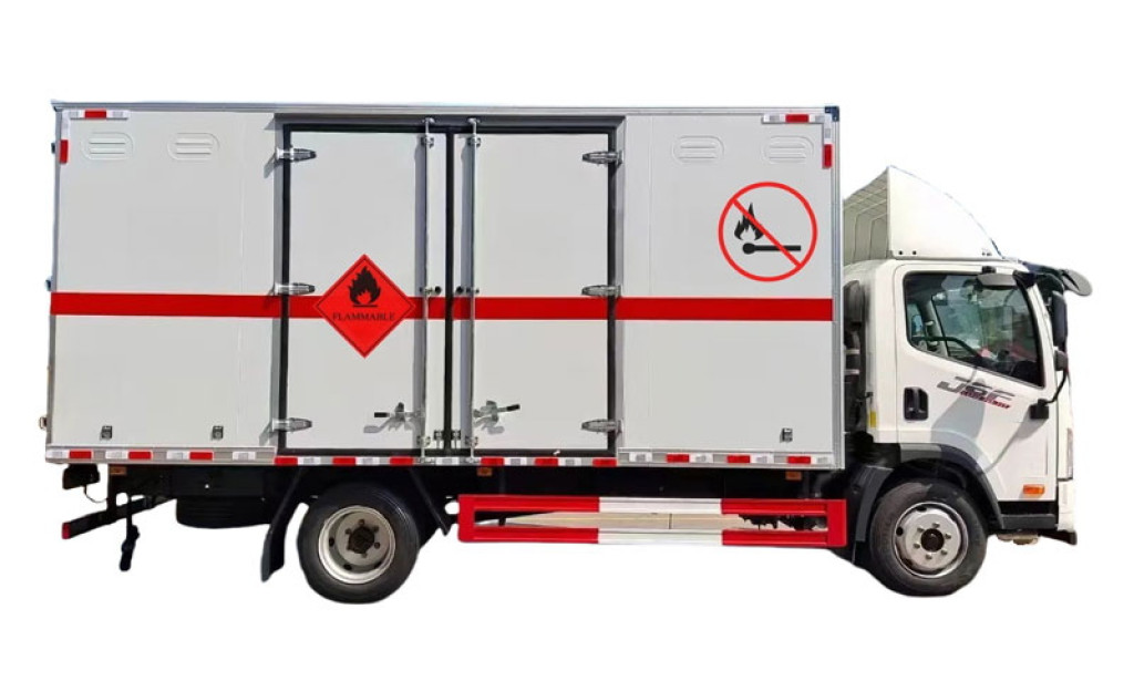 top 20 FAW FLAMMABLE LIQUID VAN TRANSPORT TRUCK