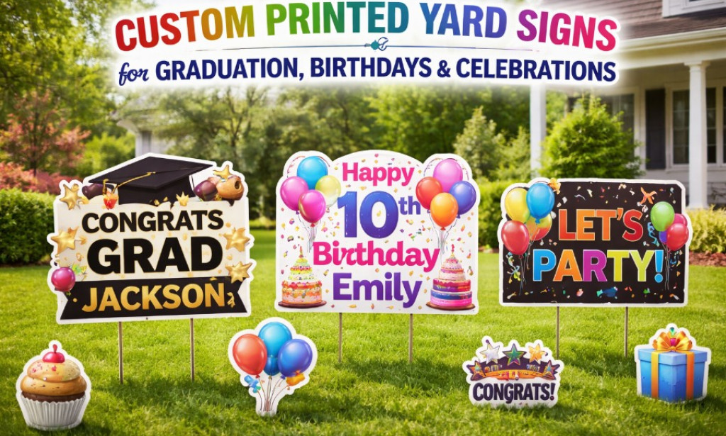 How Custom Printed Yard Signs can be used for Graduation, Birthdays & Celebrations