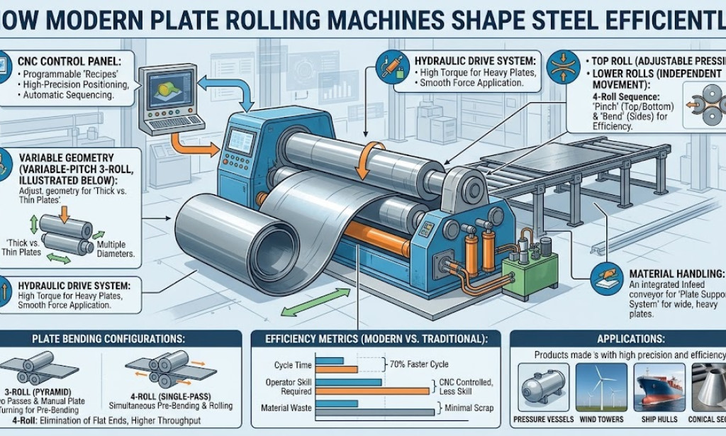 How Modern Plate Rolling Machines Shape Steel Efficiently