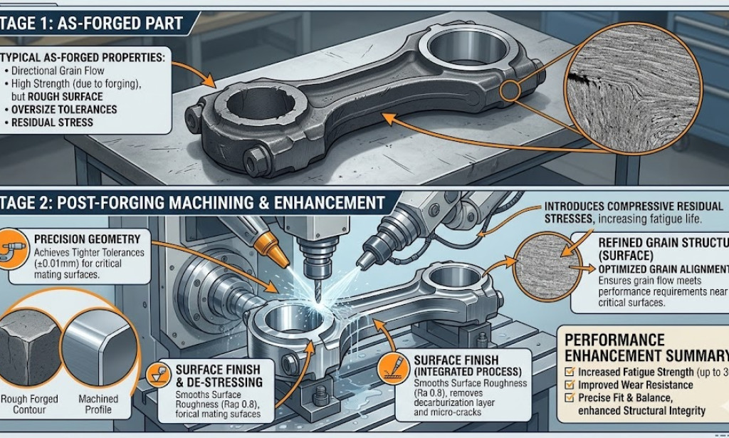 How Forging Machining Enhances the Performance of Forged Parts