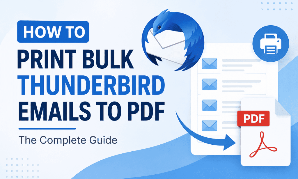 How to Print Bulk Thunderbird Emails to PDF? 2 Simple Steps
