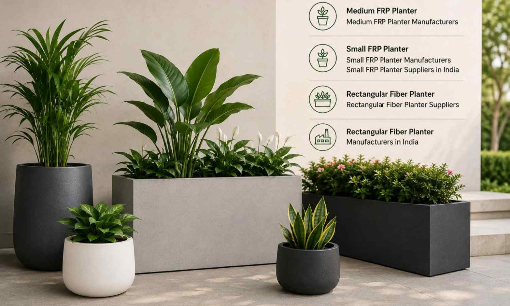 What Makes Rectangular Fiber Planter Manufacturers in India the Preferred Choice for Small and Medium FRP Planters?