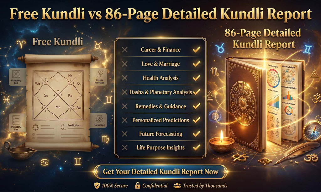 What Is the Difference Between Free Kundli and 86-Page Detailed Kundli Report?