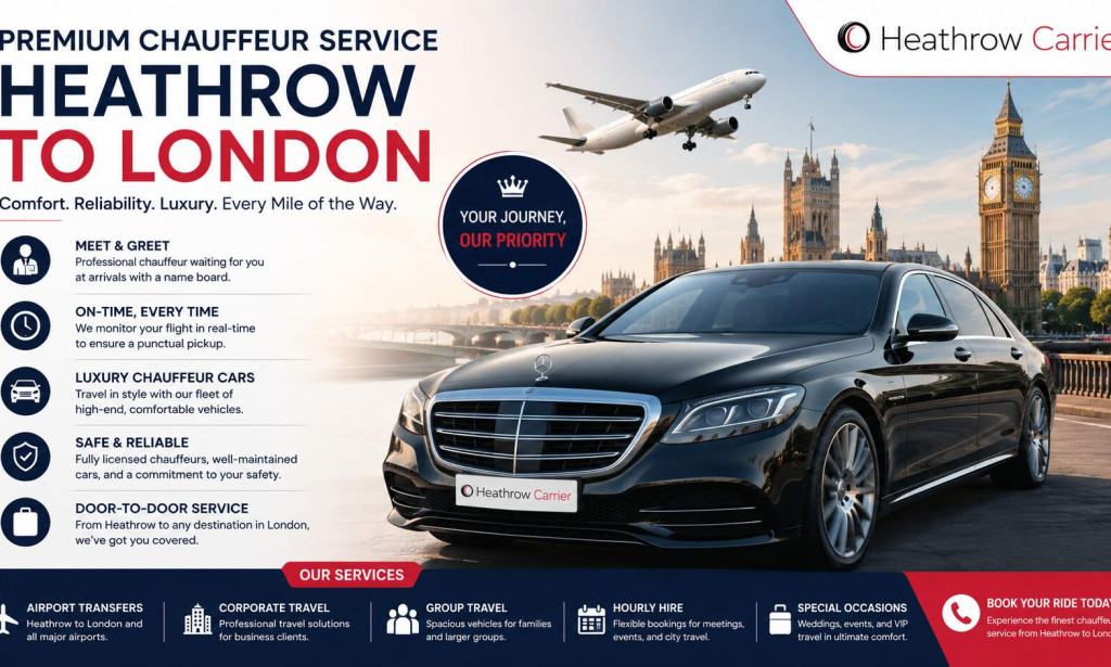 Top premium Chauffeur Service Heathrow to London by Heathrow Carrier