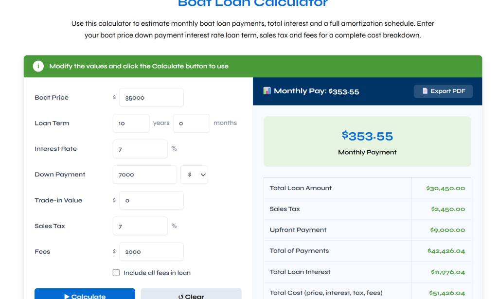 Boat Mortgage Calculator & Marine Mortgage Calculator: How Estimate Your Boat Financing Easily