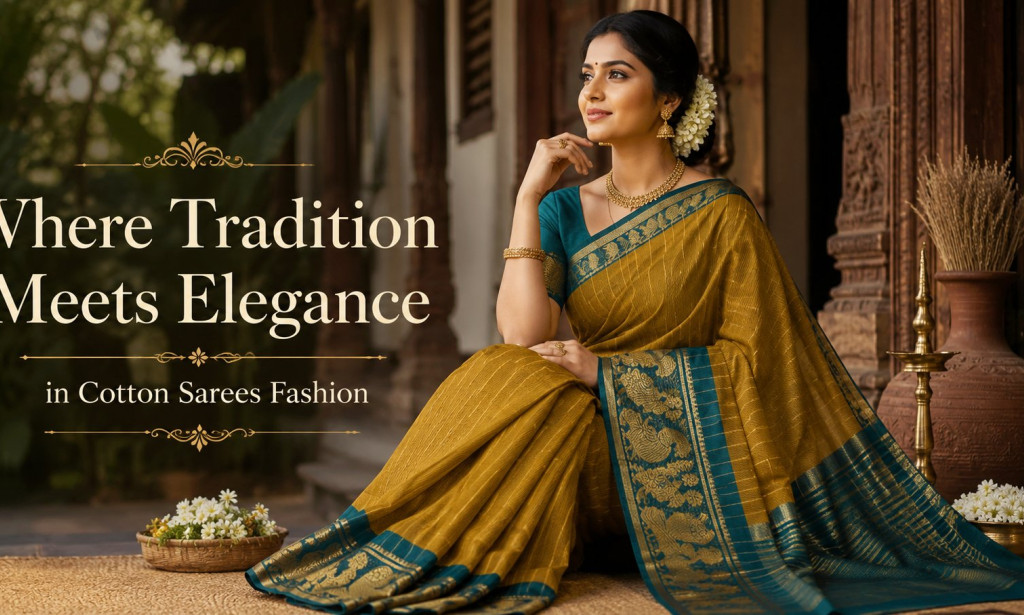Where Tradition Meets Elegance in Cotton Sarees Fashion