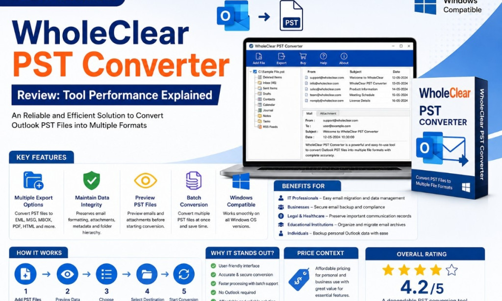 WholeClear PST Converter Review: Tool Performance Explained