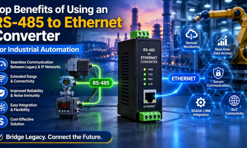 Top Benefits of Using an RS-485 to Ethernet Converter for Industrial Automation