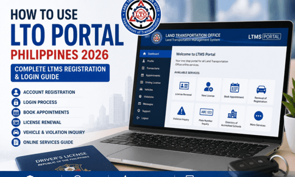 How to Use the LTO Portal Philippines 2026 – Complete LTMS Registration & Login Guide