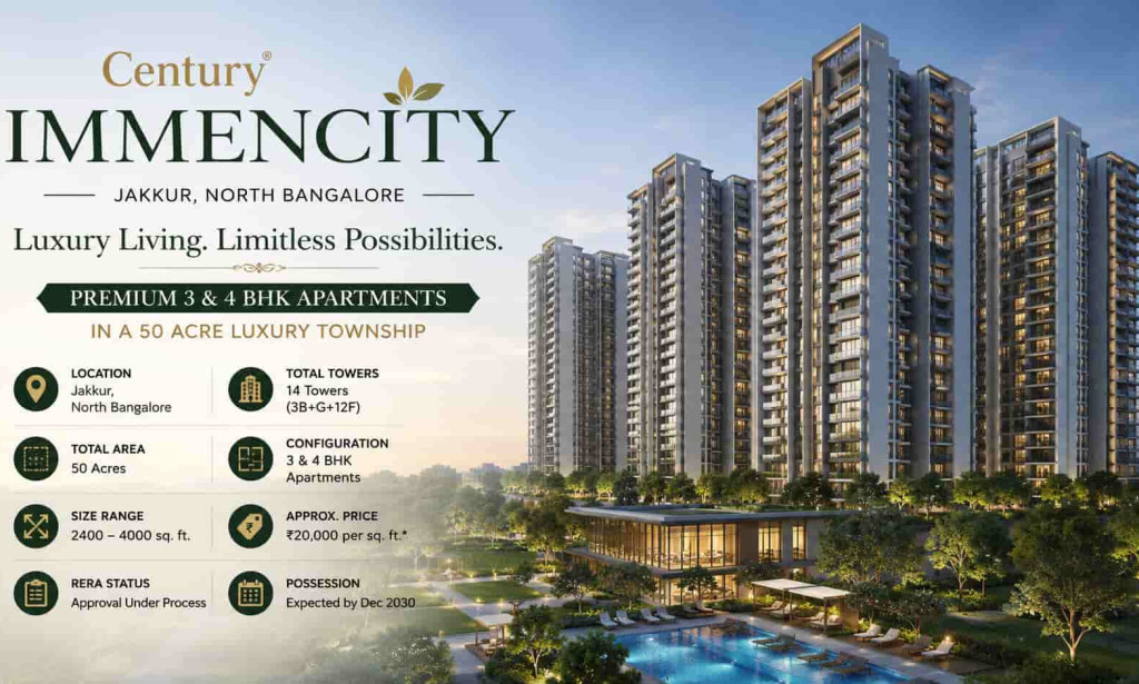 Century Immencity Bangalore 50 Acre Top Premium Residential Project