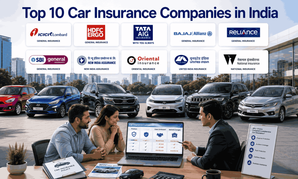 Top 10 Car Insurance Companies in India 2026 – Compare the Best Insurers