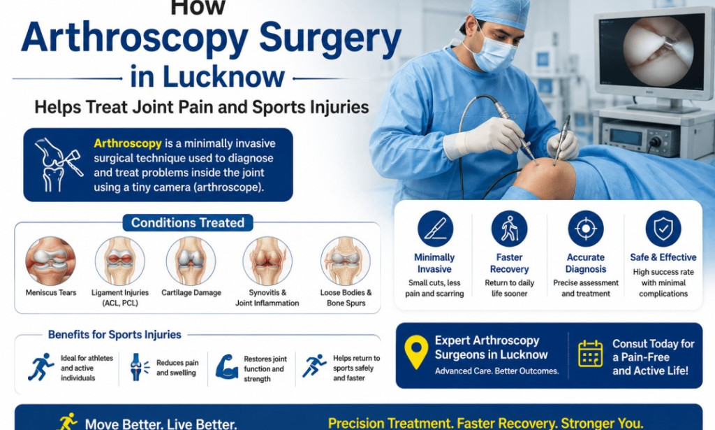 How Arthroscopy Surgery in Lucknow Helps Treat Joint Pain and Sports Injuries