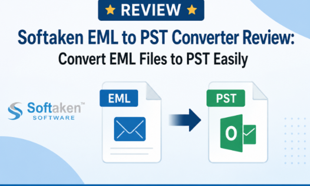 Softaken EML to PST Converter Review: How to Convert EML Files to PST Easily