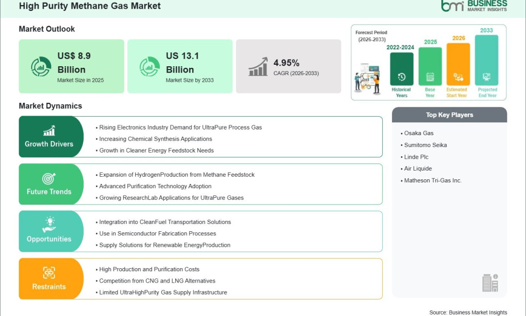 top High Purity Methane Gas Market Report Identifies a US$ 4.2 Billion Growth Opportunity Through 2033