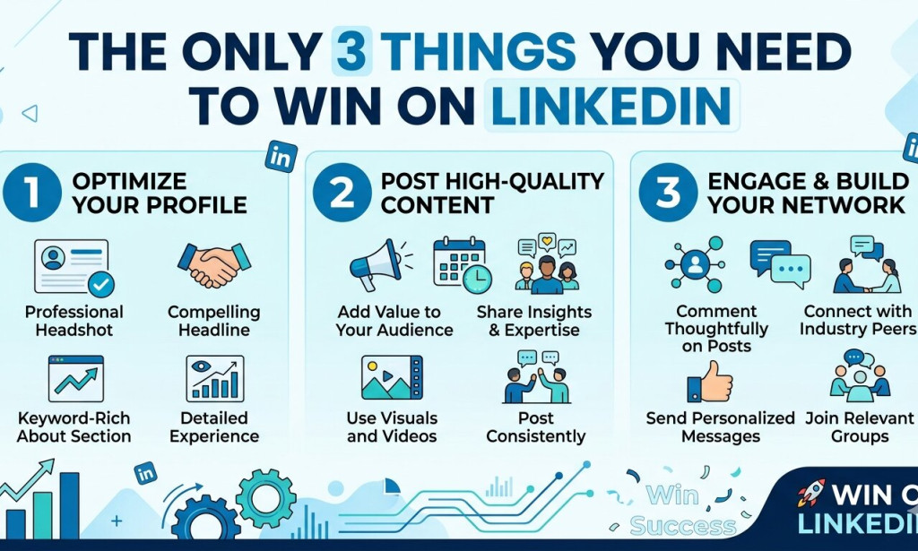 Top 10 🚀 The Only 3 Things You Need to Win on LinkedIn🚀