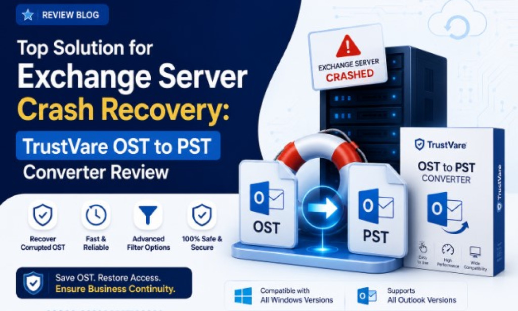 Top Solution for Exchange Server Crash Recovery: TrustVare OST to PST Converter Review