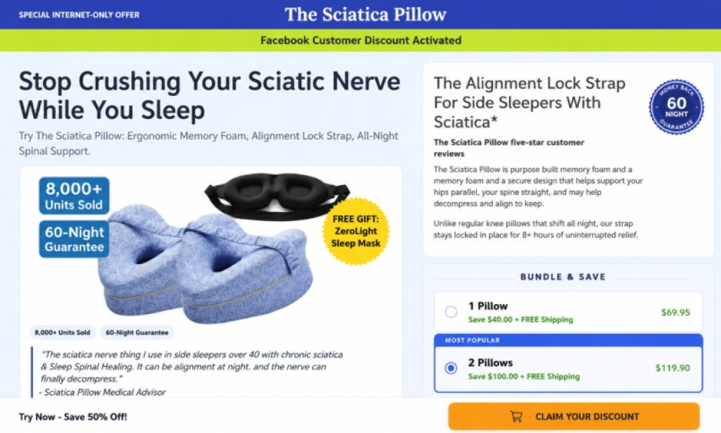 The Sciatica Pillow Reviews – Does It Help With Lower Back Pain?