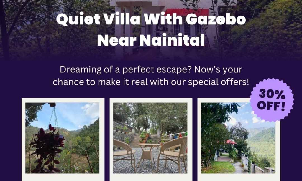 Top Quiet Villa with Gazebo Near Nainital