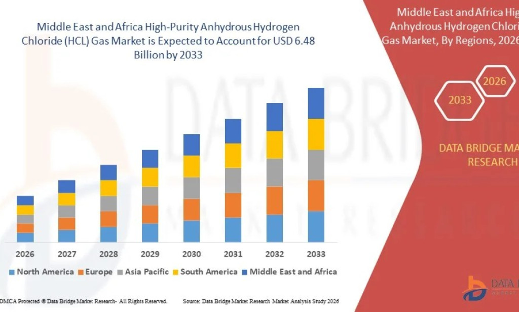 Middle East and Africa High-Purity Anhydrous Hydrogen Chloride (HCL) Gas Market Size, Share, Trends, Growth Opportunities, Key Drivers and Competitive Outlook