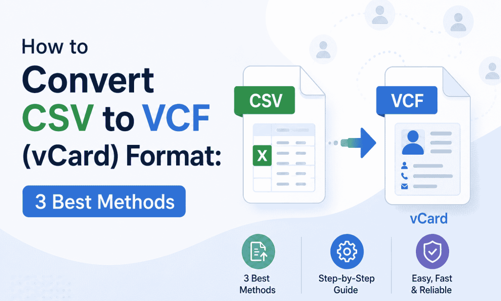 How to Convert CSV to VCF (vCard) Format: 3 Best Methods