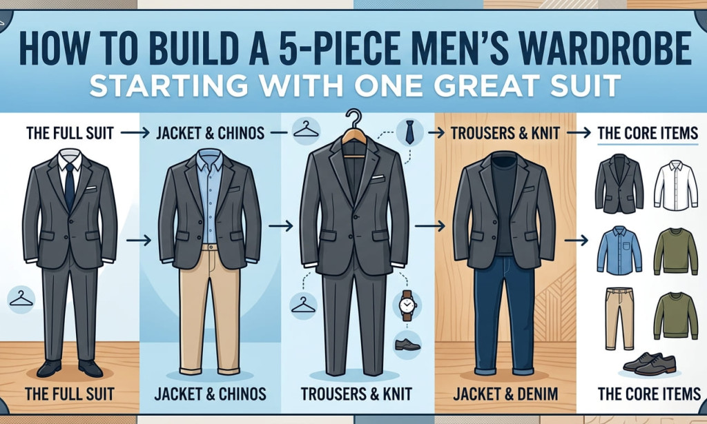How to Build a 5-Piece Men's Wardrobe Starting With One Great Suit