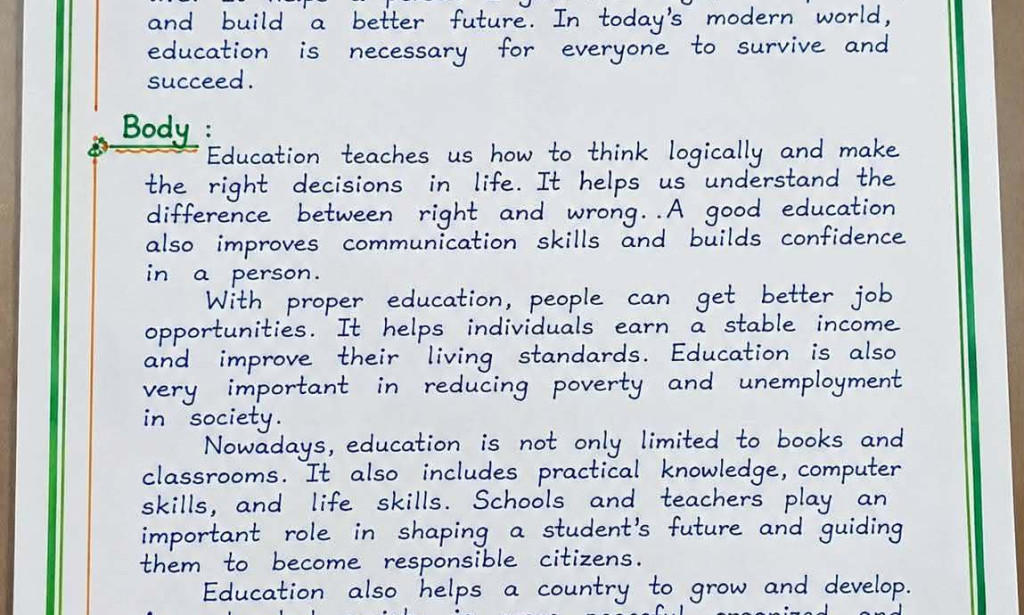 Topic: Importance of Education in Our Life