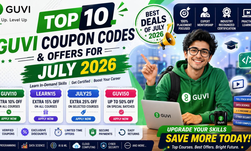 Top 10 GUVI Coupon Codes and Offers for July 2026