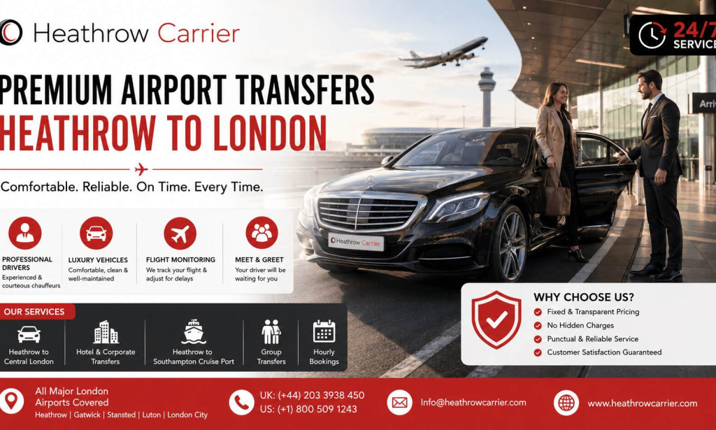 Top Trusted Airport Transfers Heathrow to London with Heathrow Carrier