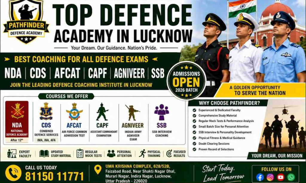 Top Defence Academy in Lucknow | NDA, CDS, AFCAT & CAPF Coaching | Pathfinder Defence Academy