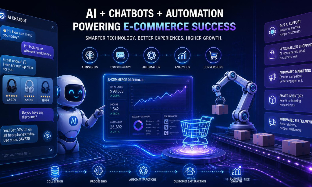 How AI, Chatbots, and Automation Power E-commerce Success