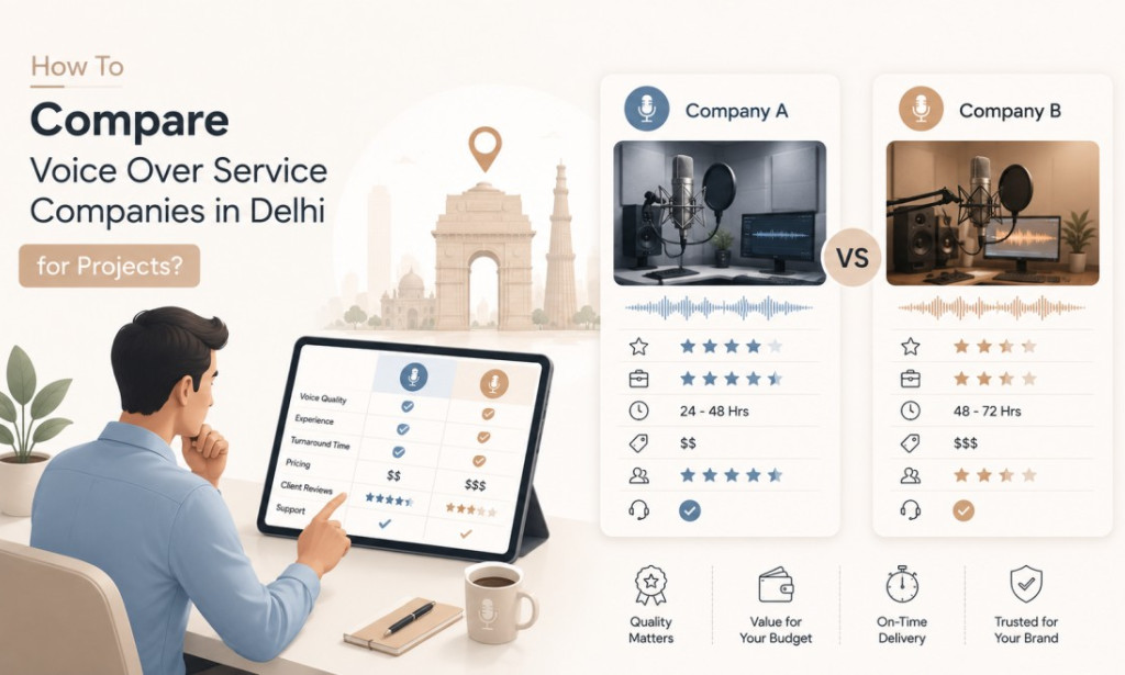 How To Compare Voice Over Service Companies in Delhi for Projects?