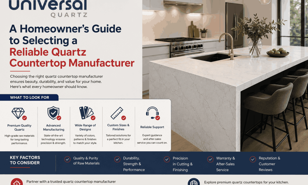 A Homeowner's Guide to Selecting a Reliable Quartz Countertop Manufacturer