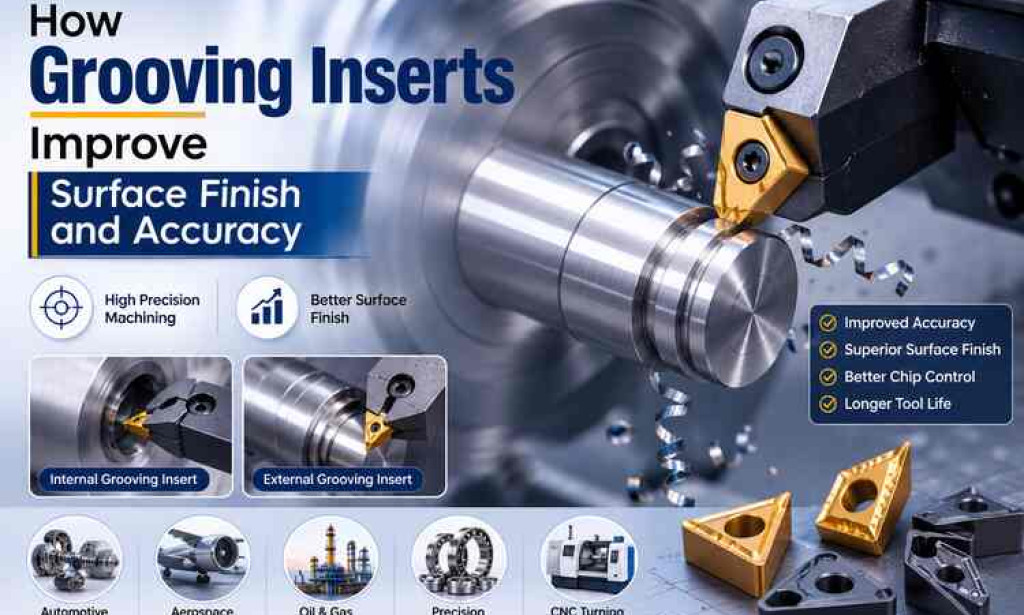 Grooving Inserts for Better Surface Finish & Precision