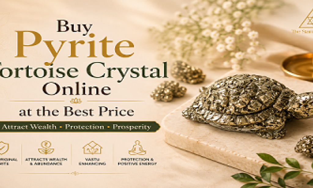 Buy Pyrite Tortoise Crystal Online at the Best Price in India | The Stardust Studio