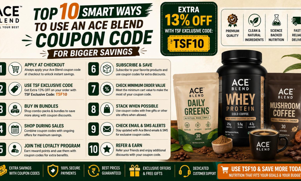 Top 10 Smart Ways to Use an Ace Blend Coupon Code for Bigger Savings